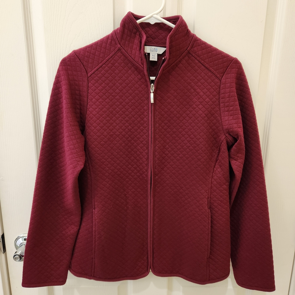 Women's Croft & Barrow PXS Quilted Jacket - Burgundy - Beautiful!